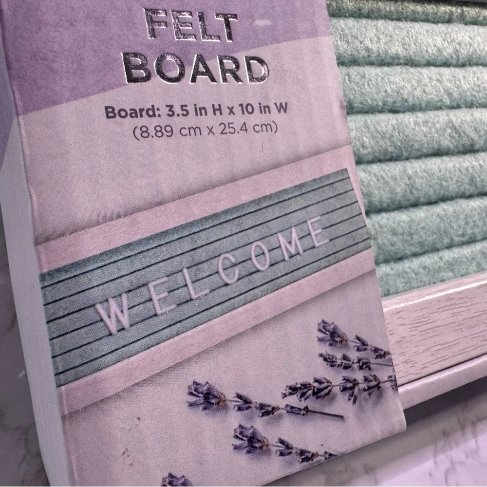 Aqua Felt Letter Board - Aqua/White